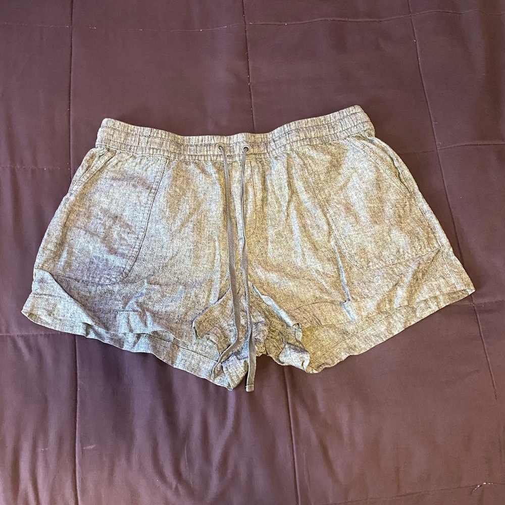 New York & Company Faux Jean Linen Shorts